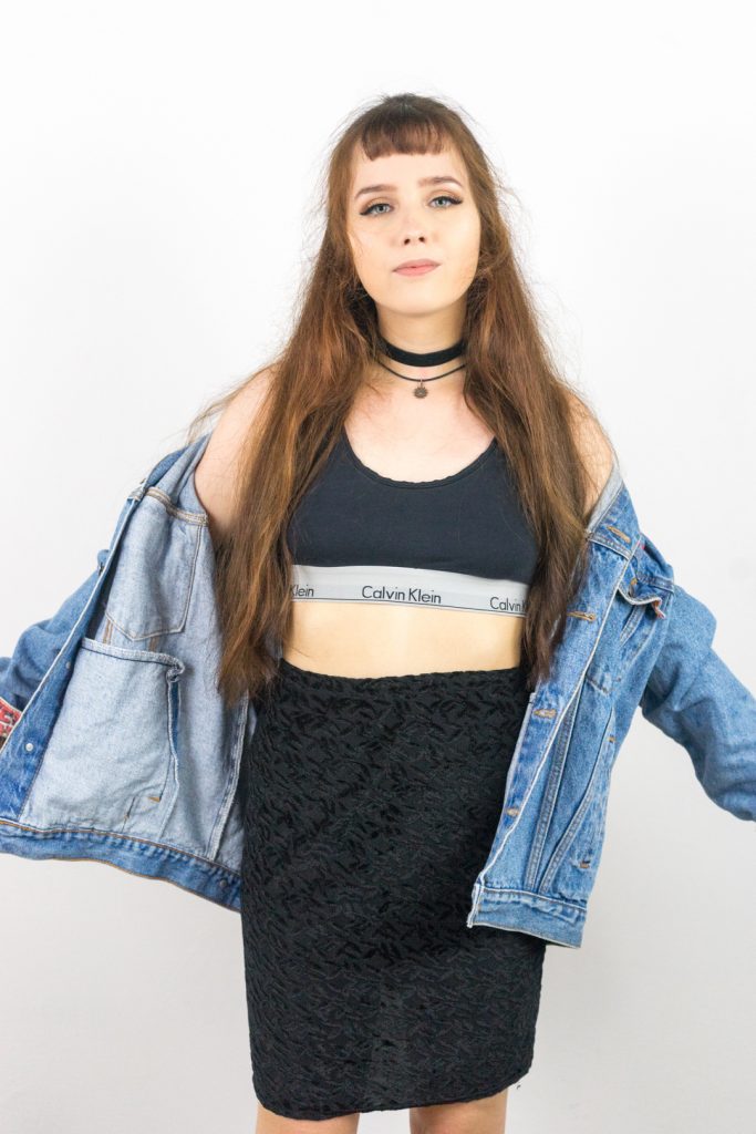 90s floral grunge vintage velvet skirt