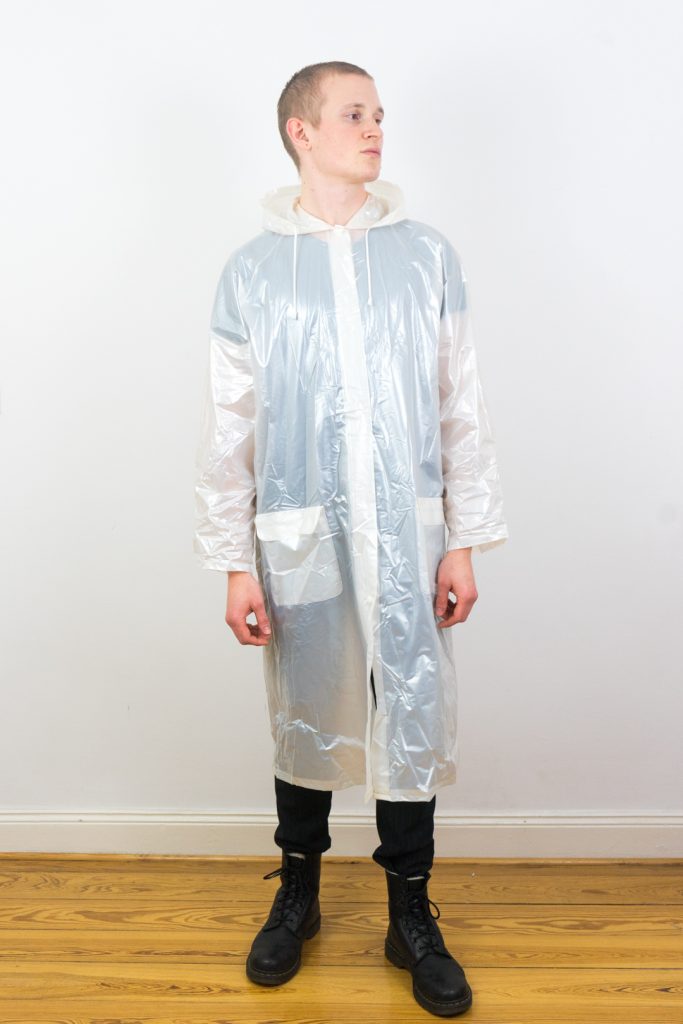 transparent oversized clubkid rain coat