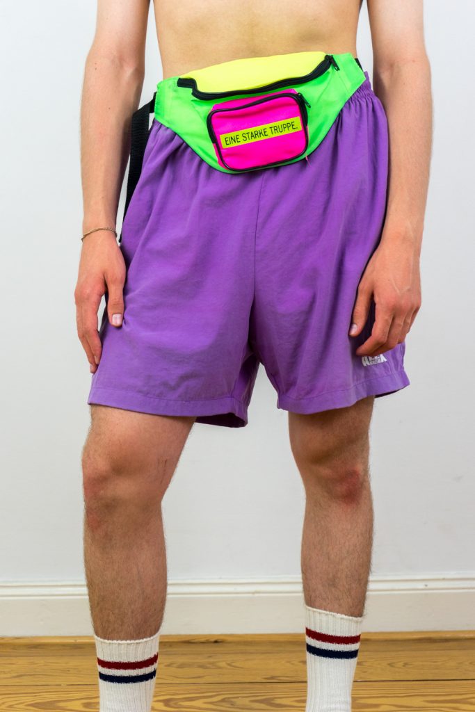 EINE STARKE TRUPPE rare vintage 80s Bundeswehr neon bumbag