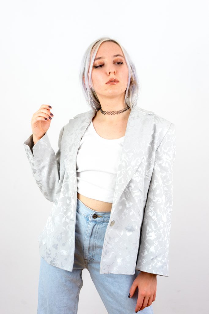 boxy elegant vintage 1980s brocade blazer