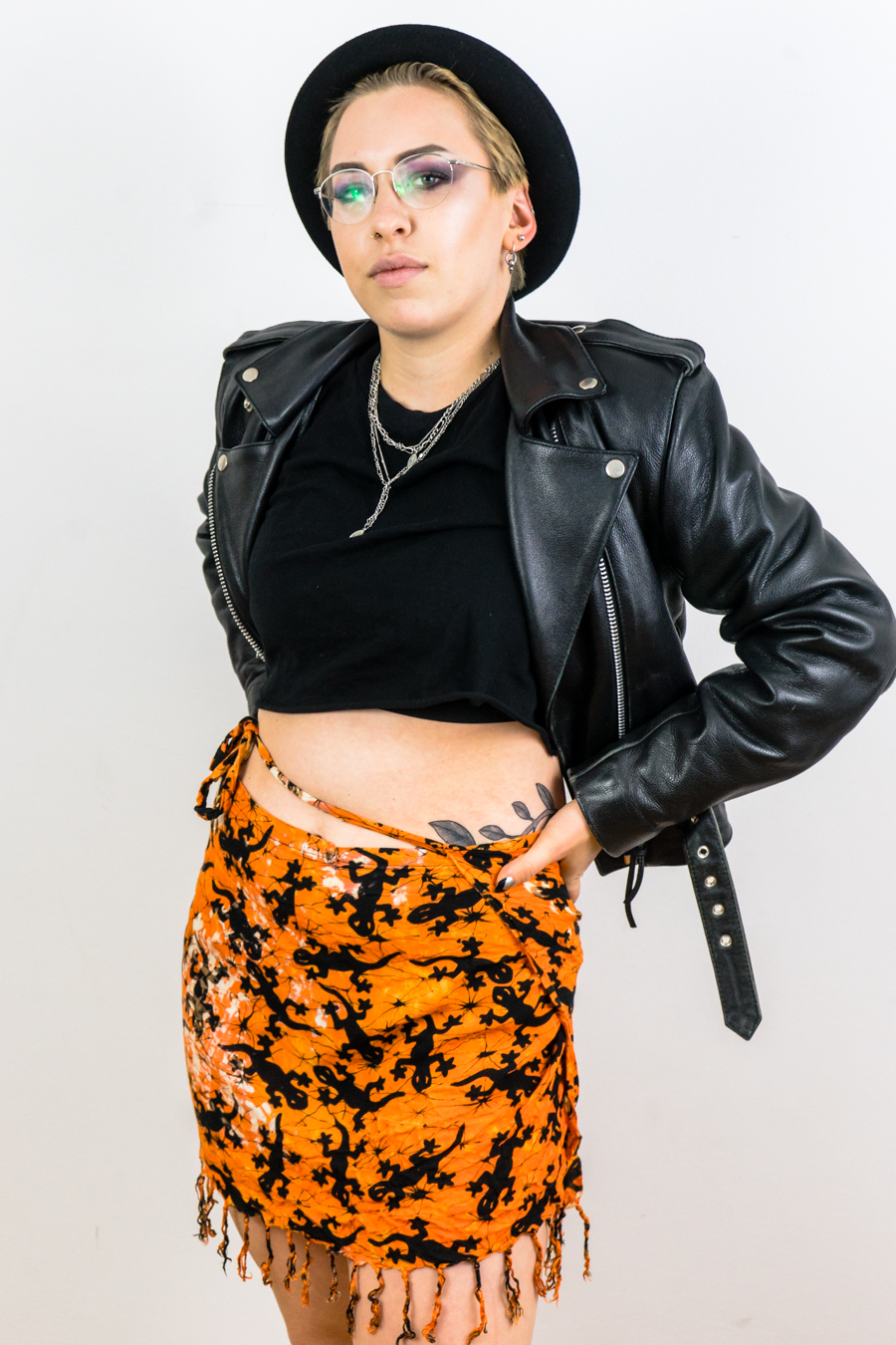flaming hot vintage 90s tie dye salamander wrap skirt - Image 4
