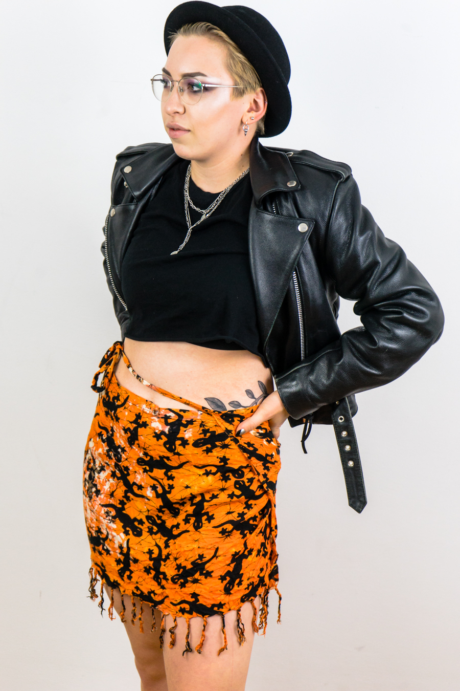 flaming hot vintage 90s tie dye salamander wrap skirt - Image 3