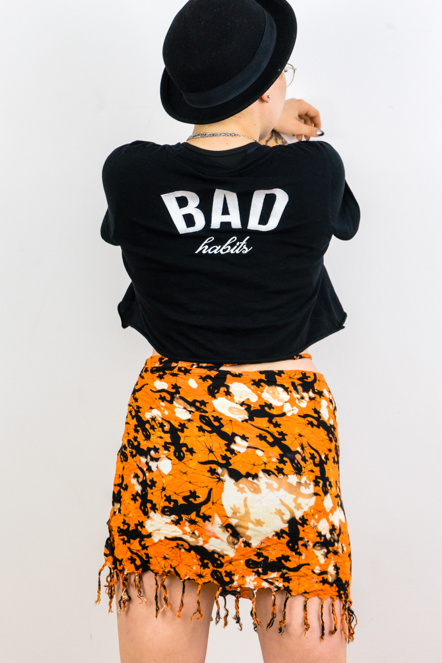 flaming hot vintage 90s tie dye salamander wrap skirt - Image 2