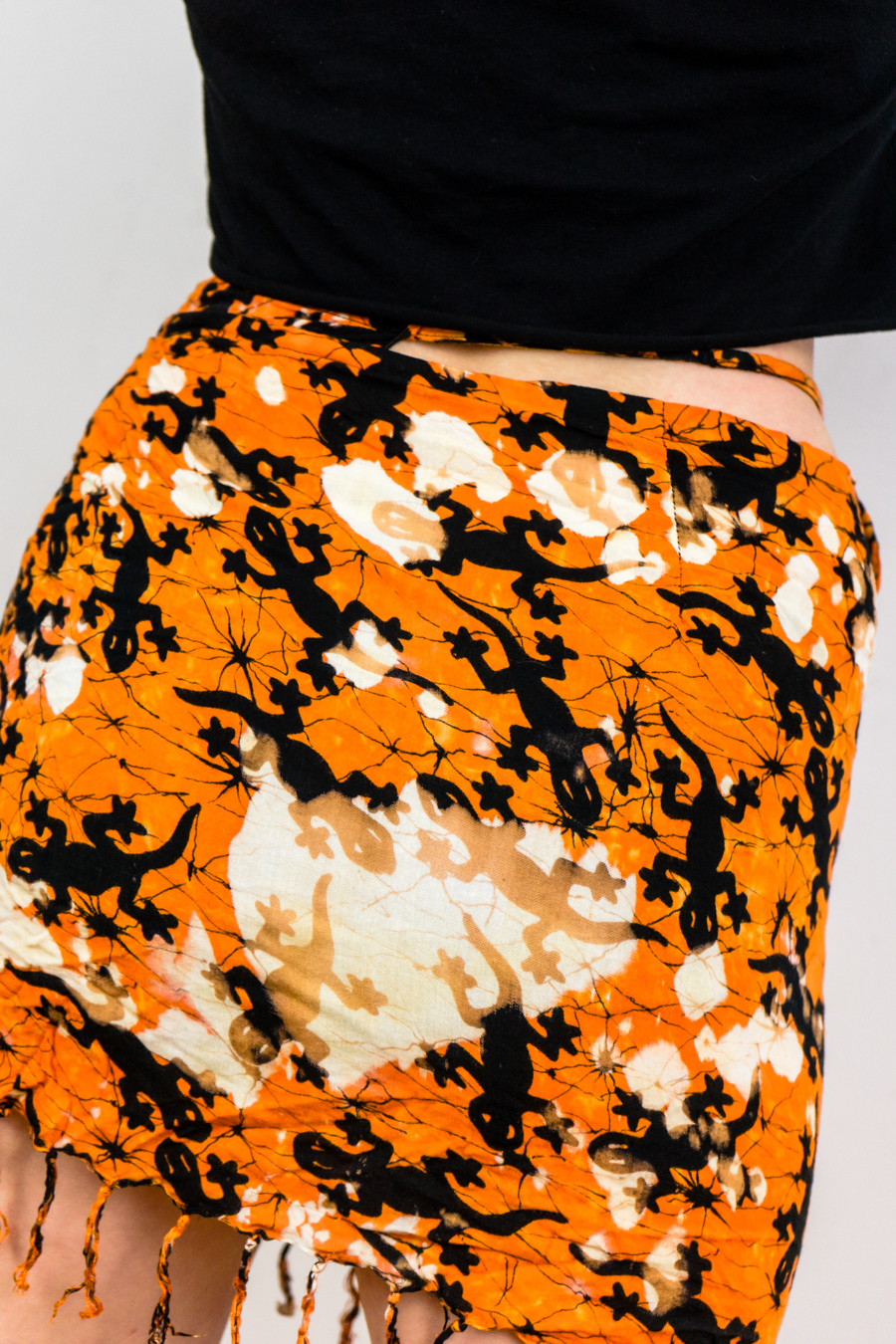 flaming hot vintage 90s tie dye salamander wrap skirt - Image 8