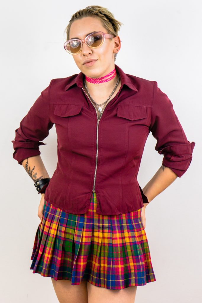 vintage 90s uniform harajuku cropped jacket