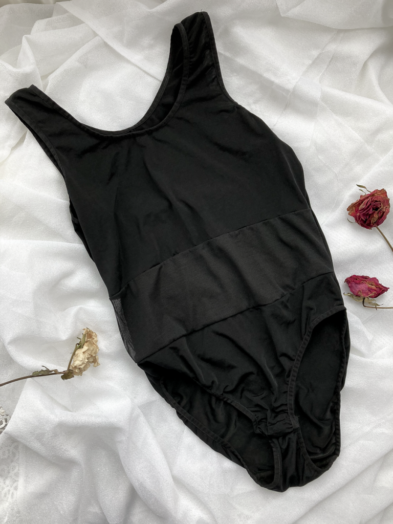 bodacious vintage 1980s black see-through peek bodysuit