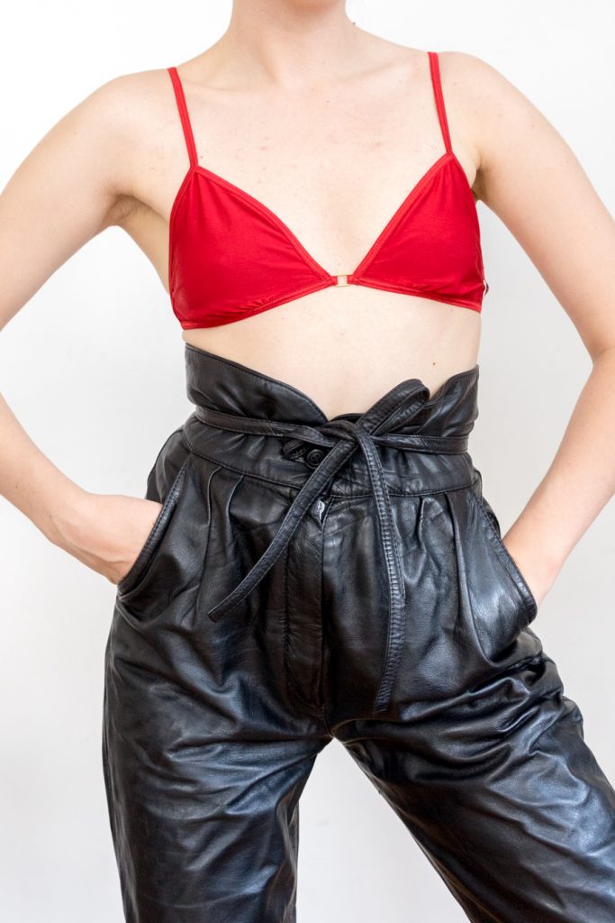 lustrous vintage 90s square pendant bralette