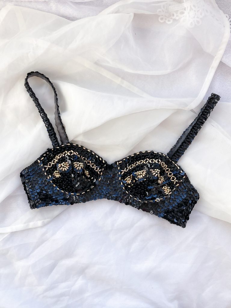 rare vintage 1960s costum-made sequin opera bralet