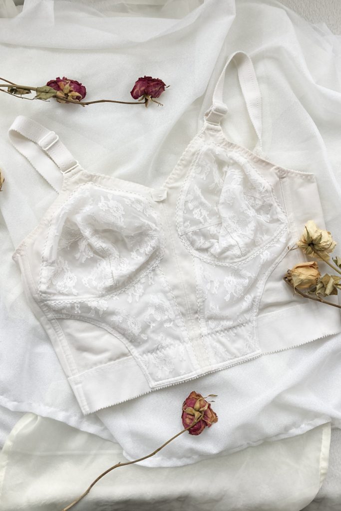 victorian inspired vintage 1980s long line corset bralette