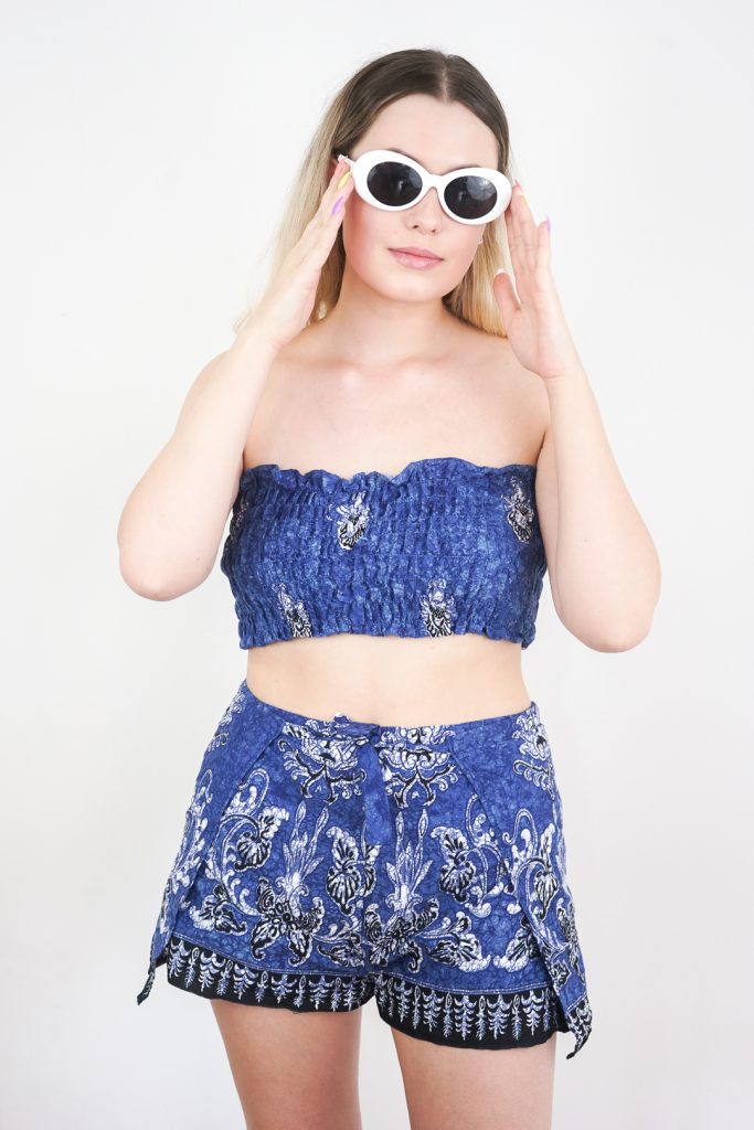 abstract patterned vintage 90s two piece set