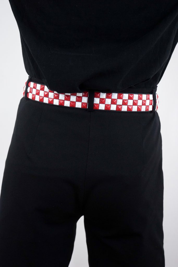 new vintage Y2K studded checkerboard emo belt - XS/S/M/L