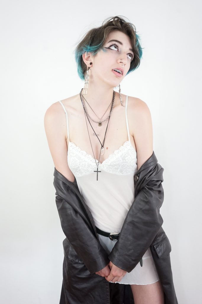 romantic grunge vintage 90s white lace cami dress - XS