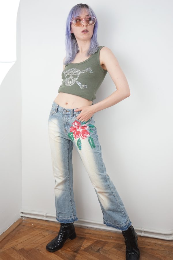 vintage 90s Fishbone floral wash flared jeans-holy-garbage-lingerie-vintage-online-shop-grunge-indie-germany-4