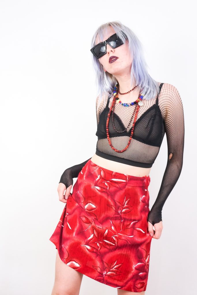 unisize vintage early 90s abstract patterned wrapping skirt