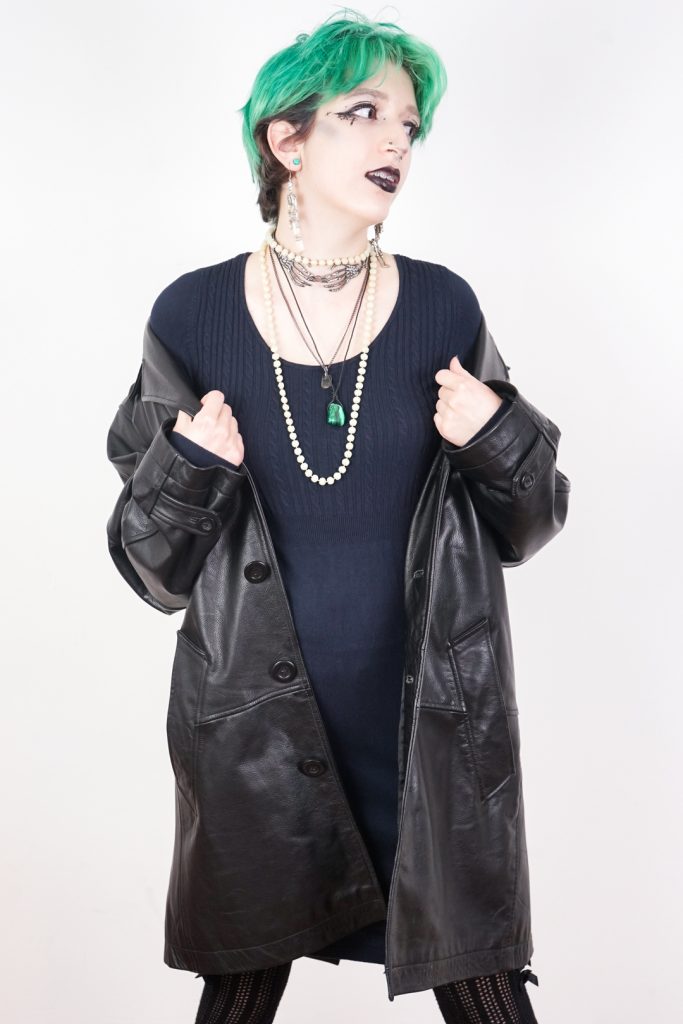 midnight blue super soft vampire vibes Y2K knitted dress