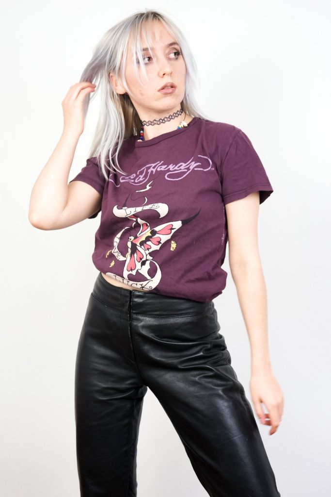 rare vintage Y2K 2000s Ed Hardy butterfly shirt