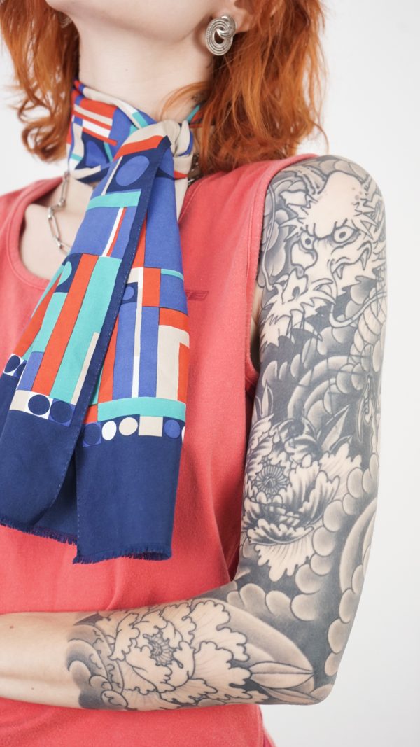 vintage 60s abstract Bauhaus scarf