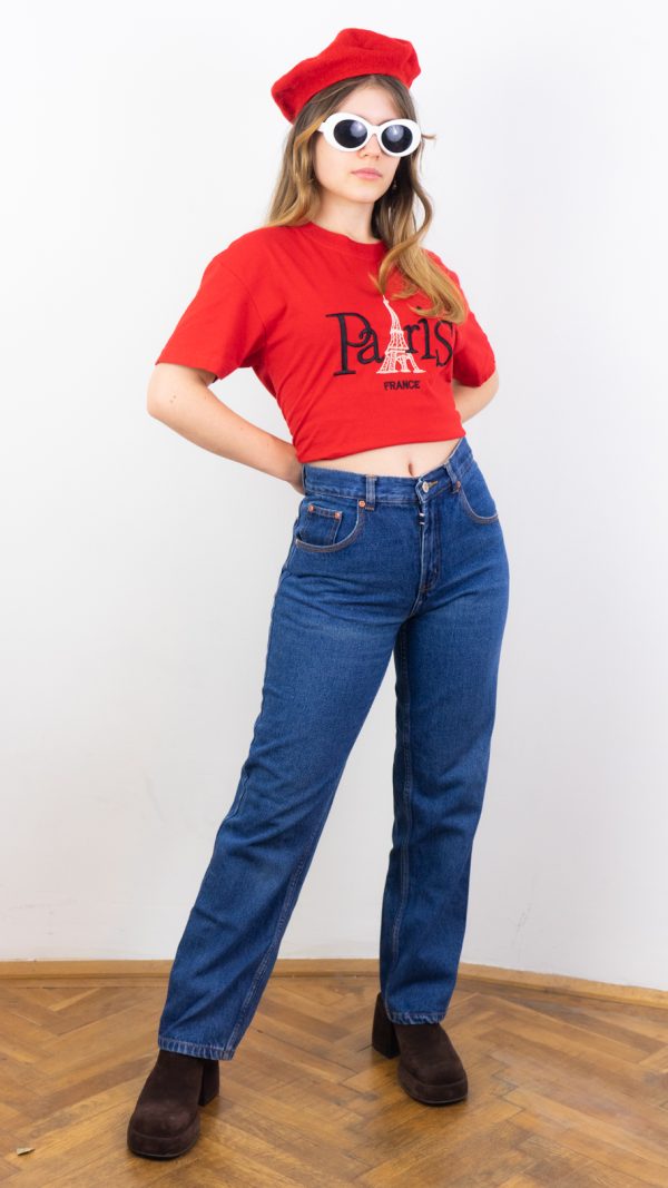 vintage 90s high waisted flared mom jeans