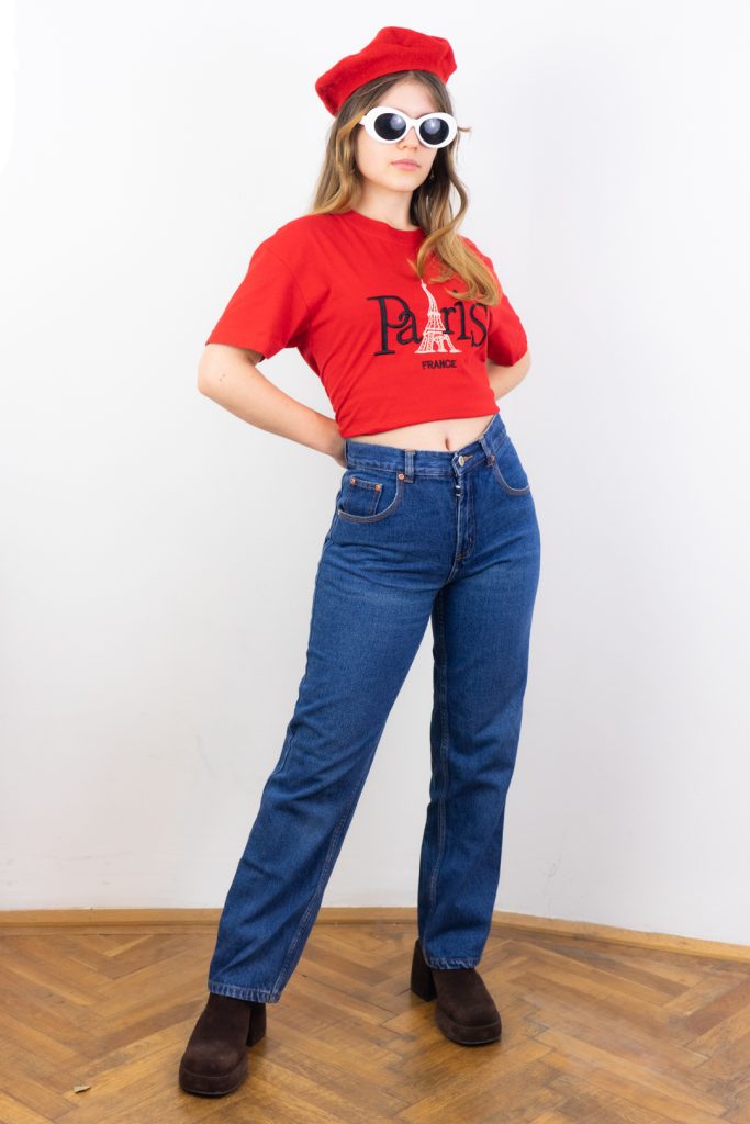 vintage 90s high waisted flared mom jeans