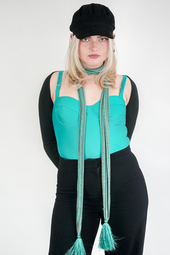 timeless turquoise vintage 80s shiny high rise swimsuit
