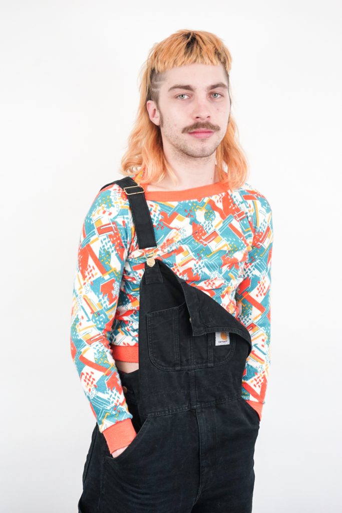 vintage 60s psychedelic cropped fleece sweater
