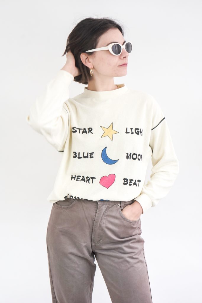 comfy vintage 80s starlight symbol sweater
