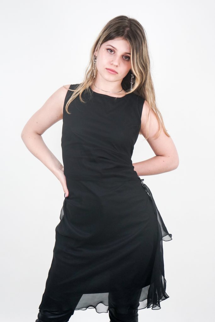 stunning black layered vintage 90s sheer maxi dress