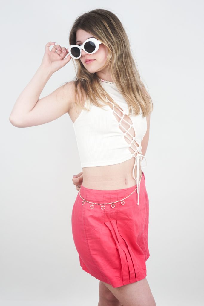 vintage 90s high waisted pleated skort