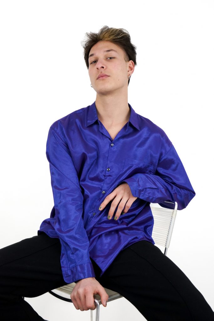 chatoyant real silk vintage 80s witchy unisex shirt