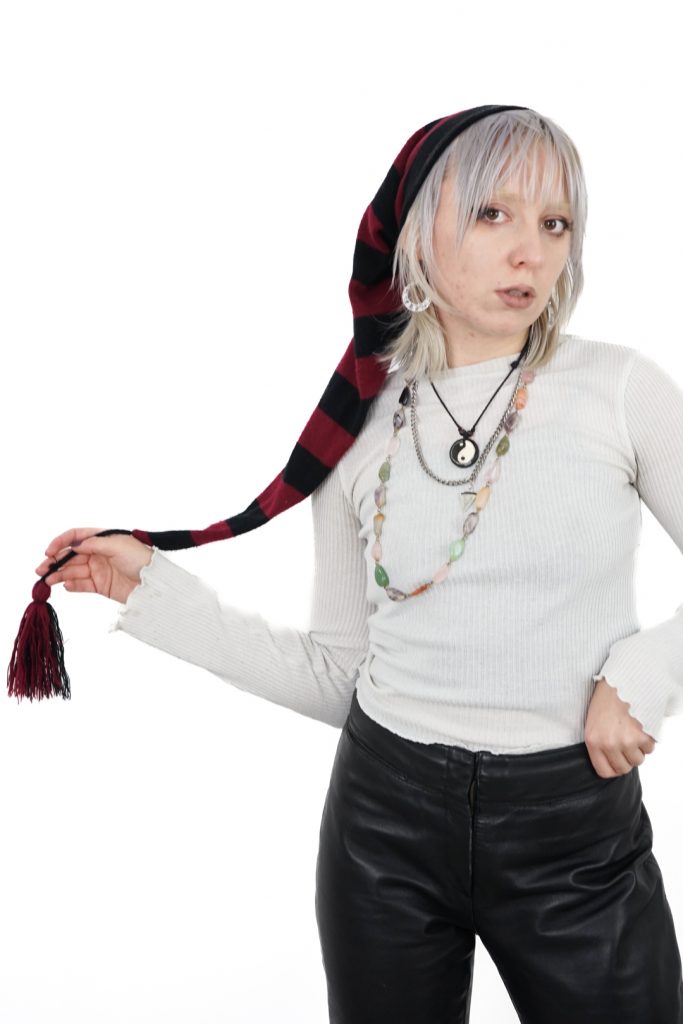 grungy vintage 90s knitted unisex stocking cap beanie