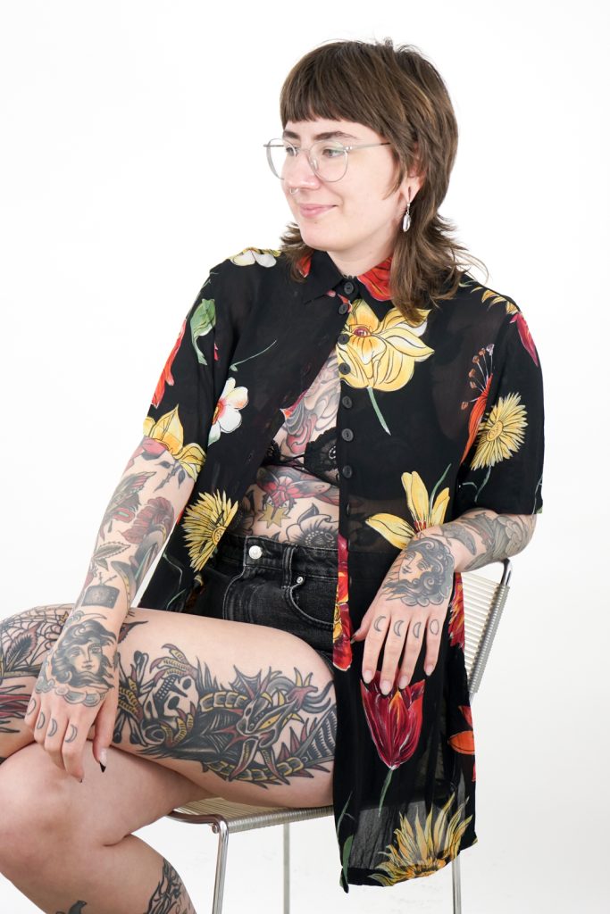 pure viscose vintage 80s see-through patterned floral unisex shirt